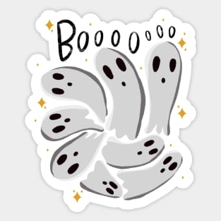 Boo! Spooky and friendly ghosts Sticker